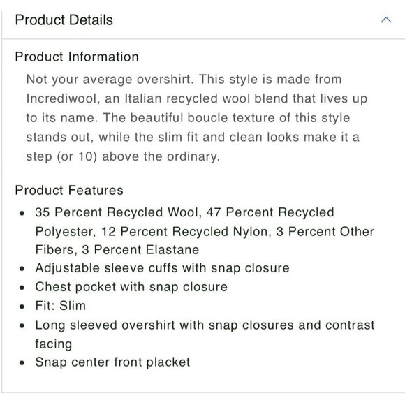 NWT Prana IncrediWool Overshirt Rust Heather / Red Size XL MSRP $175 Medium Slim - Picture 3 of 8